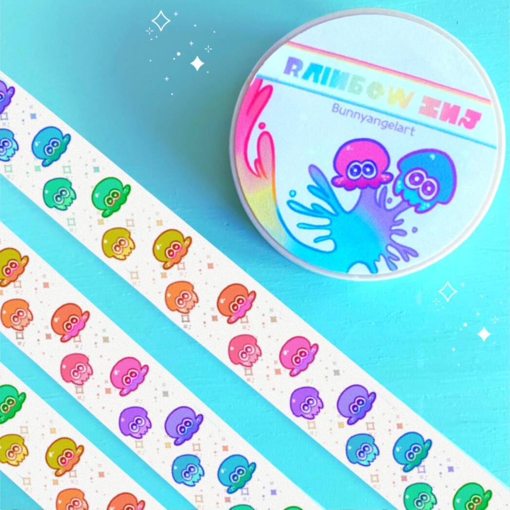 Rainbow Ink Holo Washi Tape