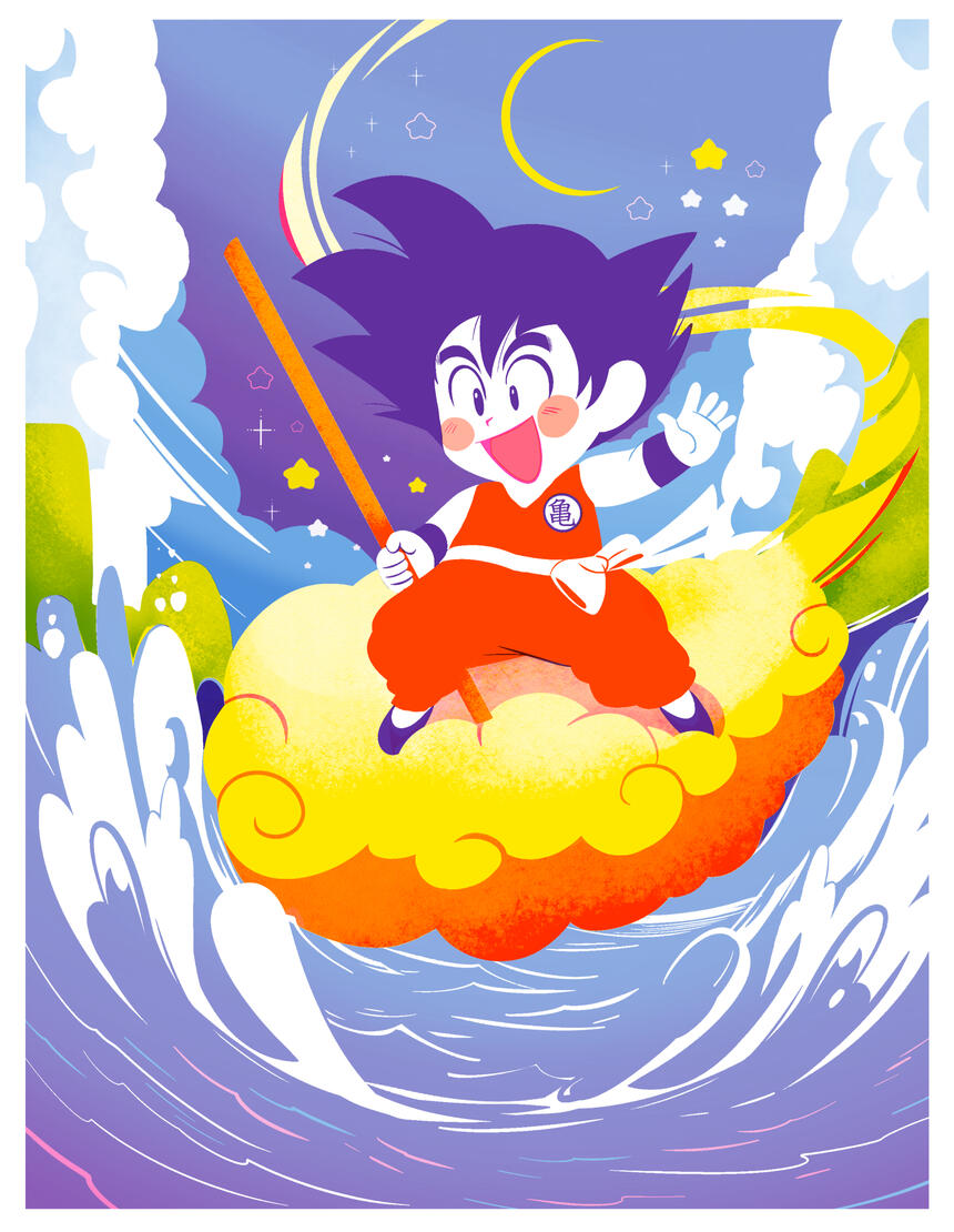 Goku Riso Print